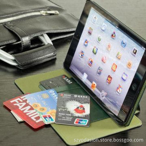 Leather Case for iPad Mini Retina, with Stand and Card Holder, High-quality PU Material